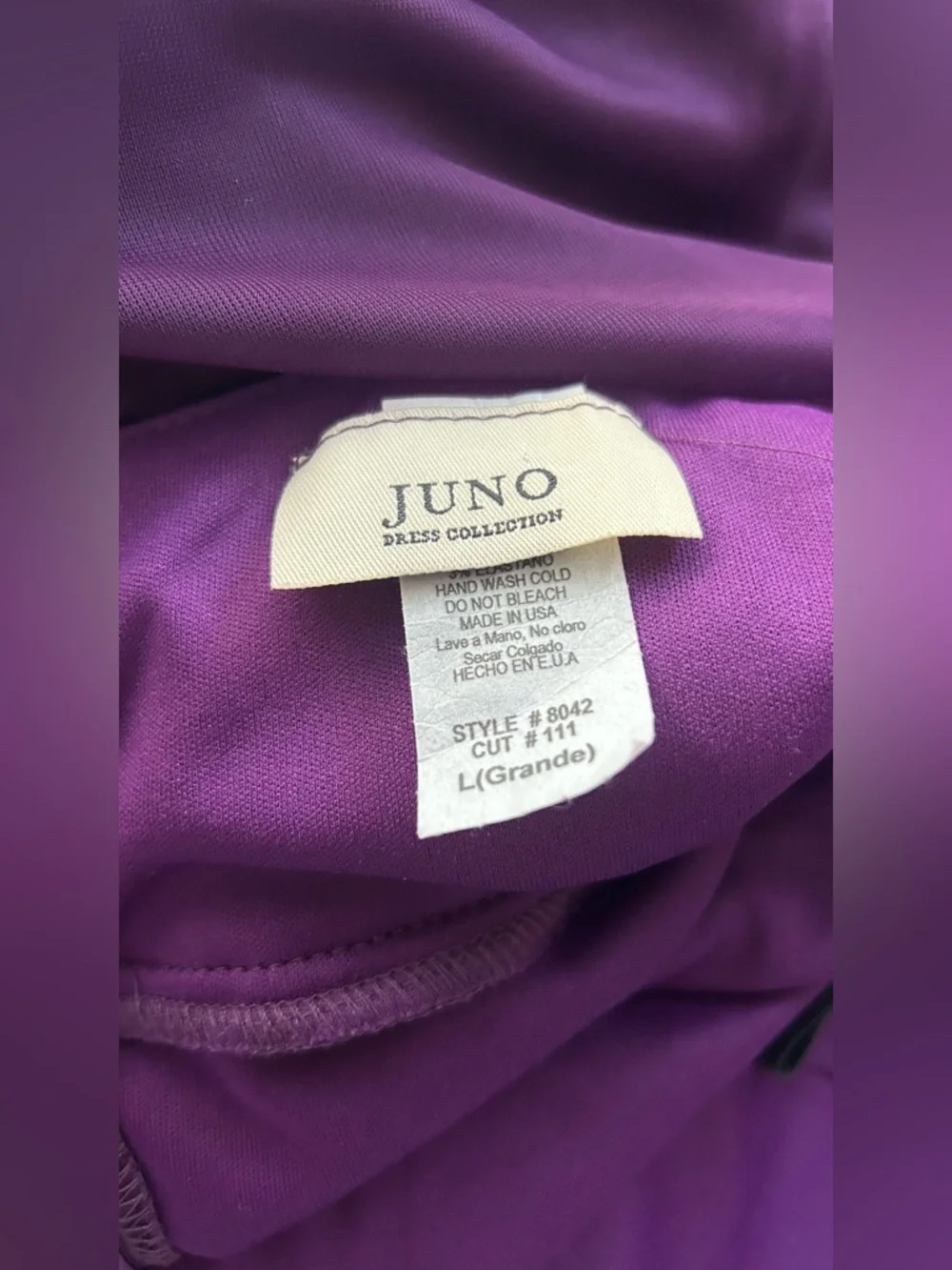 Juno Plum V-Neck Maxi Dress with Empire Waist - Picture 5 of 5